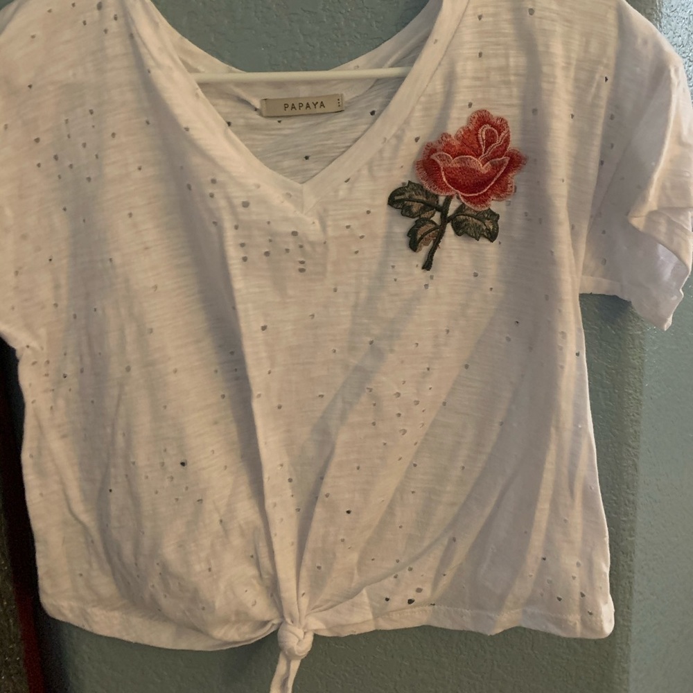Distressed Rose top - Picture 2 of 6